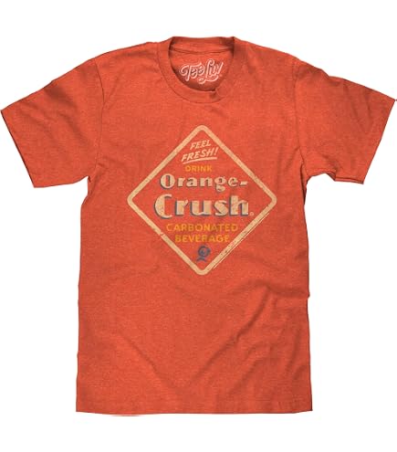 Amazon.com: Tee Luv Men's Faded Orange Crush Shirt - Retro Crush