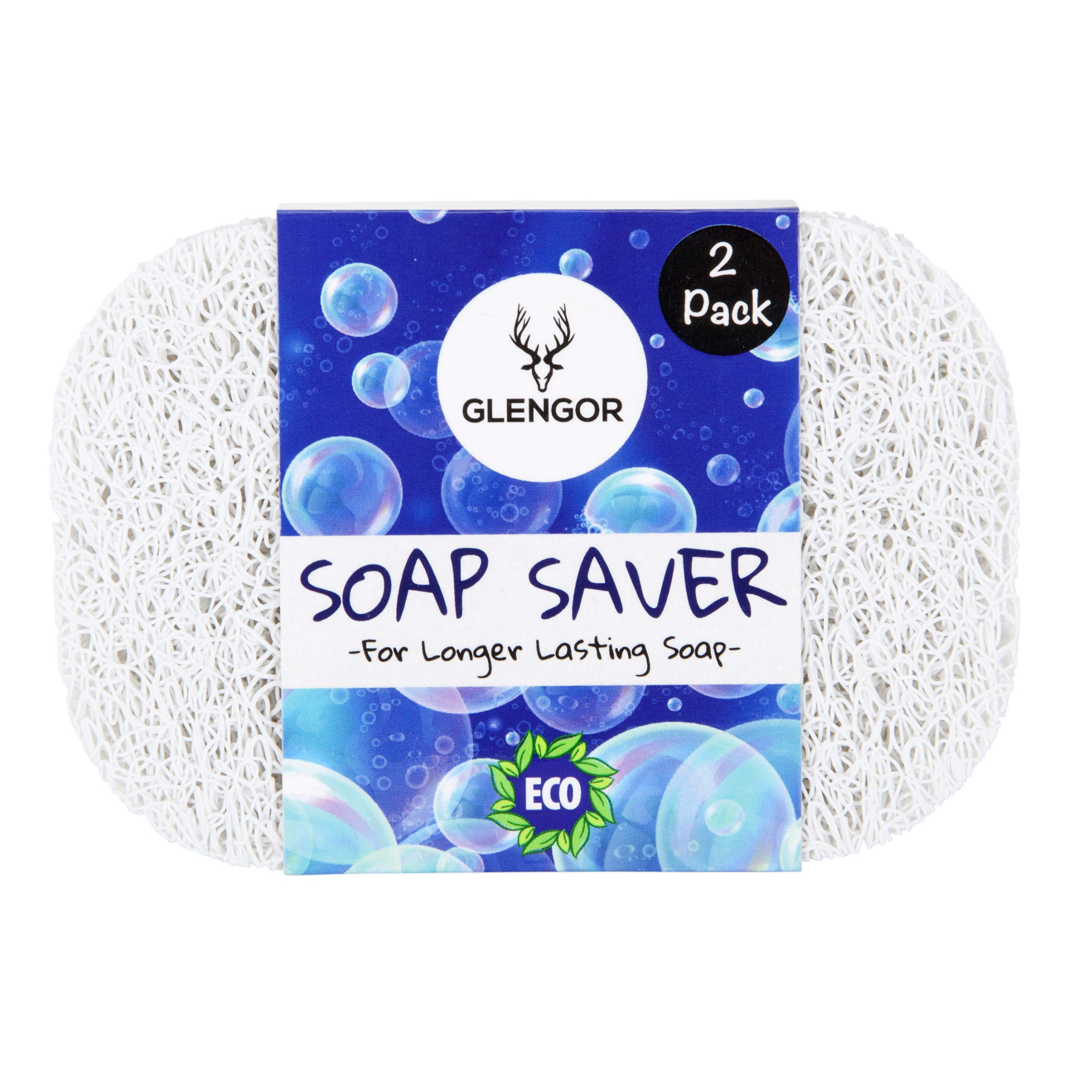 Soap Saver/Soap Lift by Glengor | Pack of 2 | Eco-Friendly for longer lasting soap.
