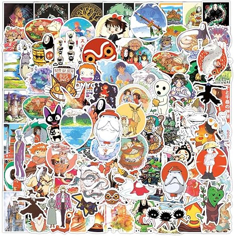 amazoncom studio ghibli stickers 100 pcak anime vinyl waterproof