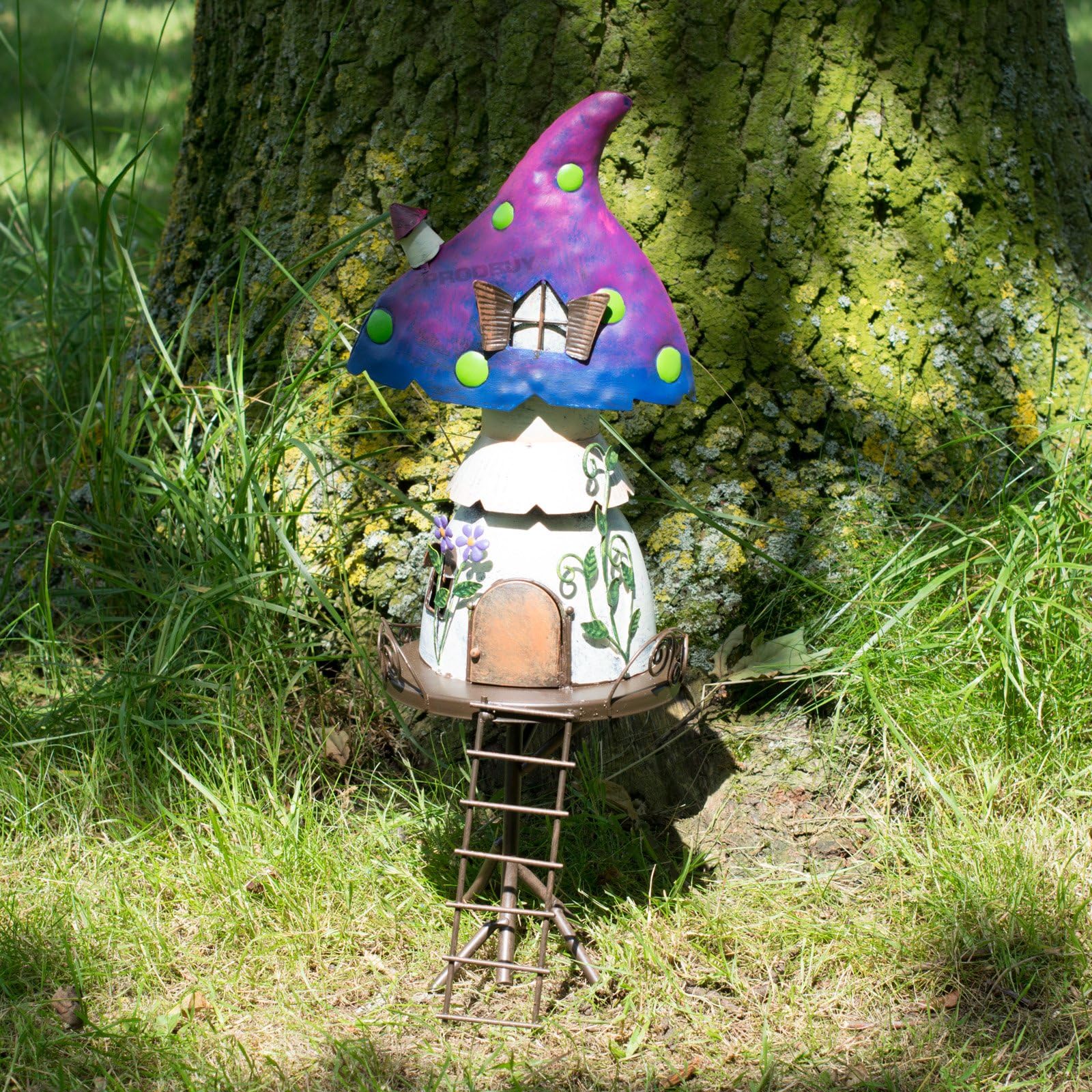 ProdBuy Limited Metal Fairy Garden White Tree House