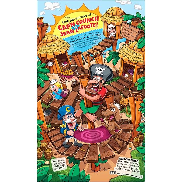 CAP’N CRUNCH BREAKFAST CEREAL, CINNAMON CRUNCH, 19.3OZ FAMILY SIZE BOX