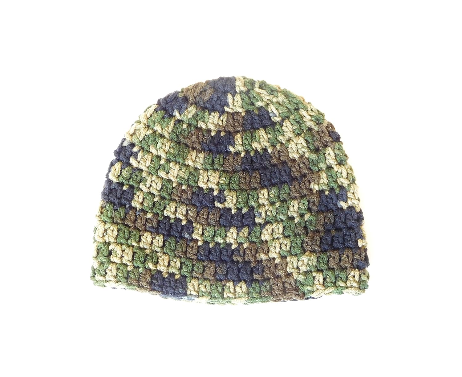 camo crochet baby hats