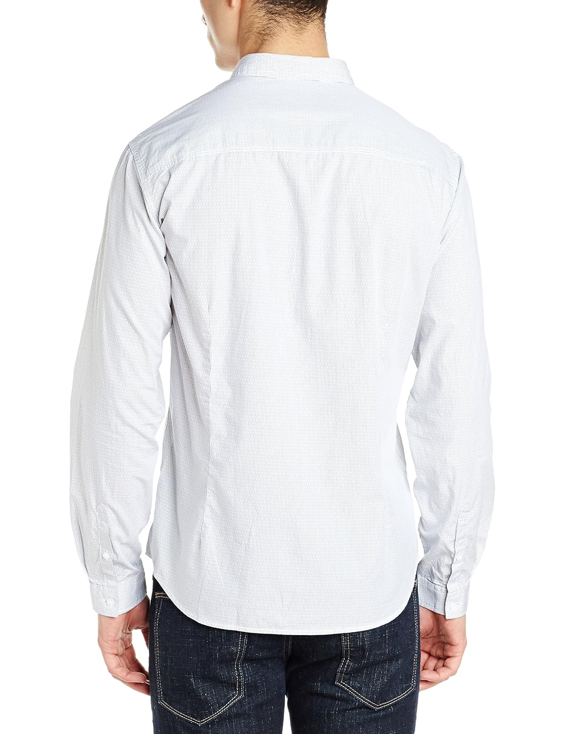 van heusen men's solid slim fit cotton casual shirt