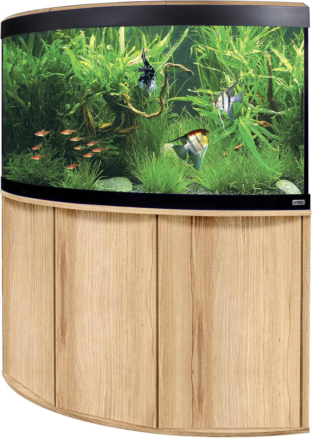 Fluval A11906 Corner Aquarium Combination with Panorama View 350 L Core