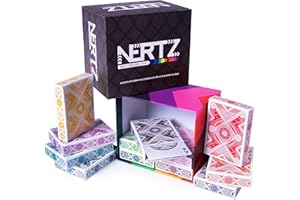 Brybelly Nertz Card Game 12 Decks of Standard 3.5 x 2.5 Wide Poker Cards - Playing Cards 12 Pack for Dutch Blitz Card Game with 12 Unique Colors