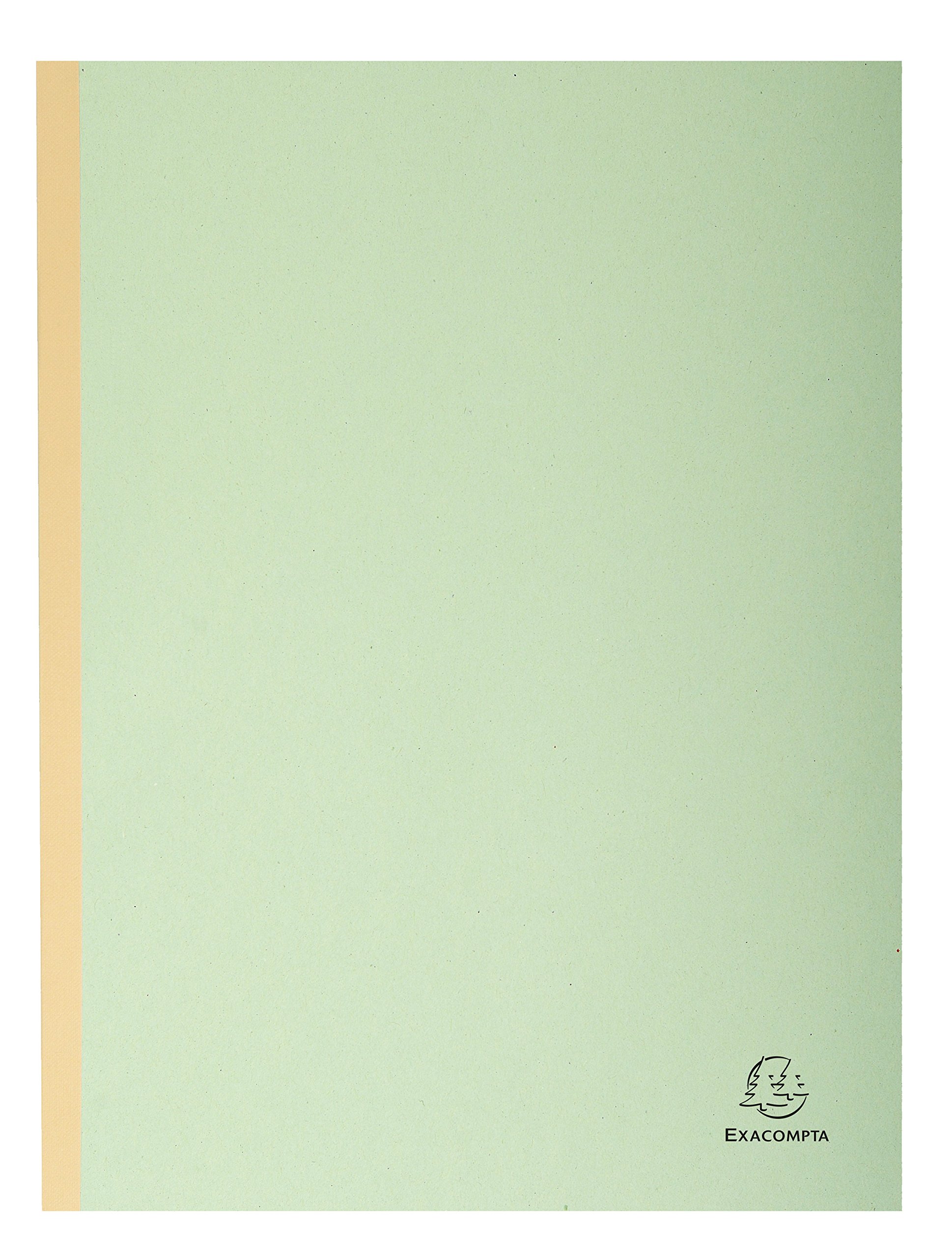 Exacompta - Ref 770004E - Forever Collection - Cloth Spine Folders - 240 x 320mm in Size, Suitable for A4 Documents, 3mm Spine, 320gsm Recycled Card - Green (25 Pack)