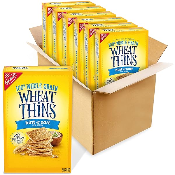 WHEAT THINS HINT OF SALT LOW SODIUM SNACKS,...