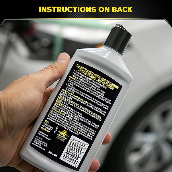 MEGUIAR’S PLASTX CLEAR PLASTIC POLISH, FAST & EASY CLEAR PLASTIC RESTORER FOR HEADLIGHTS, TAILLIGHTS, SOFT TOP WINDOWS, AND MORE, REMOVE SCRATCHES, CLOUDINESS, YELLOWING, AND OXIDATION, 10 OZ.