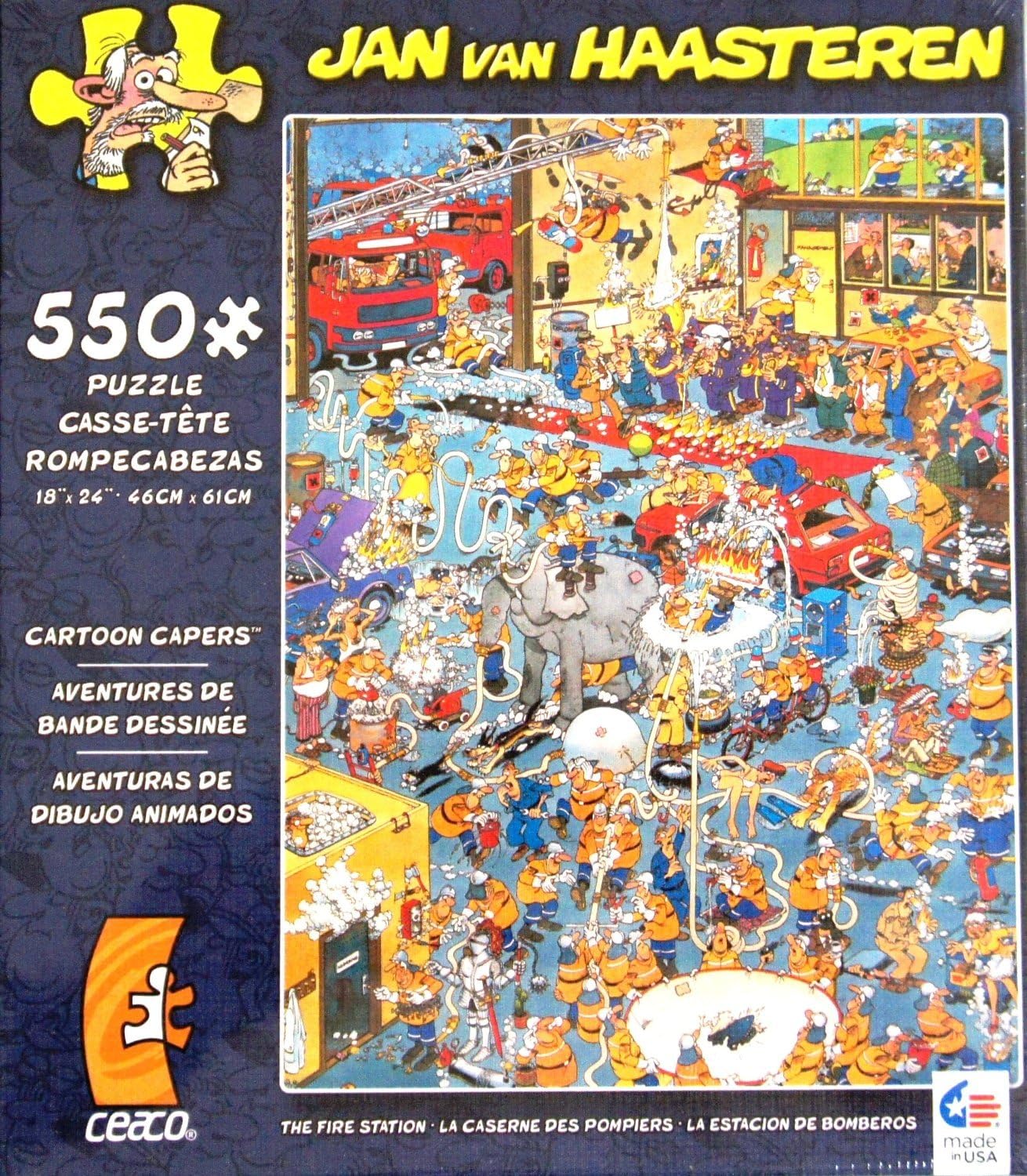 CARTOON CAPERS by JAN Van HAASTEREN Art The Fire Station 550 Piece Jigsaw Puzzle