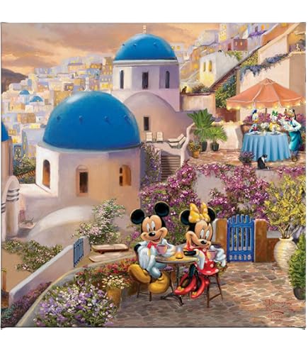 ディズニー絵画　70 Years Of Love ミッキーマウス ミニー Amazon.com: Thomas Kinkade Studios Disney Mickey and Minnie in