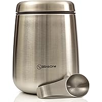 BlinkOne Coffee Canister: Airtight Coffee Bean Container Storage with Magnetic Scoop (18 oz)