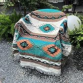 Hopstar Aztec Throw Blanket Navajo Indian Blankets and Throws Boho Western Decor Couch Cover Blanket for Bed Sofa Living Room Beach Travel 51"x63" (Colin, 51"x63")