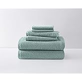 Tommy Bahama - Bath Towels, Highly Absorbent Cotton Bathroom Decor, Low Linting & Fade Resistant, Oeko-Tex Certified (Northern Pacific Bay Blue, 6-Piece)