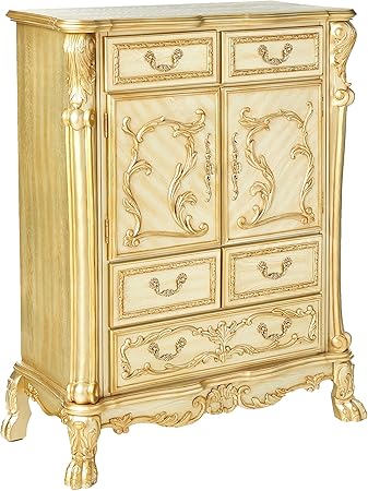 Amazon Com Acme Dresden Gold Patina Chest Furniture Decor