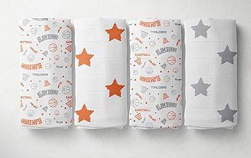 orange swaddle blanket