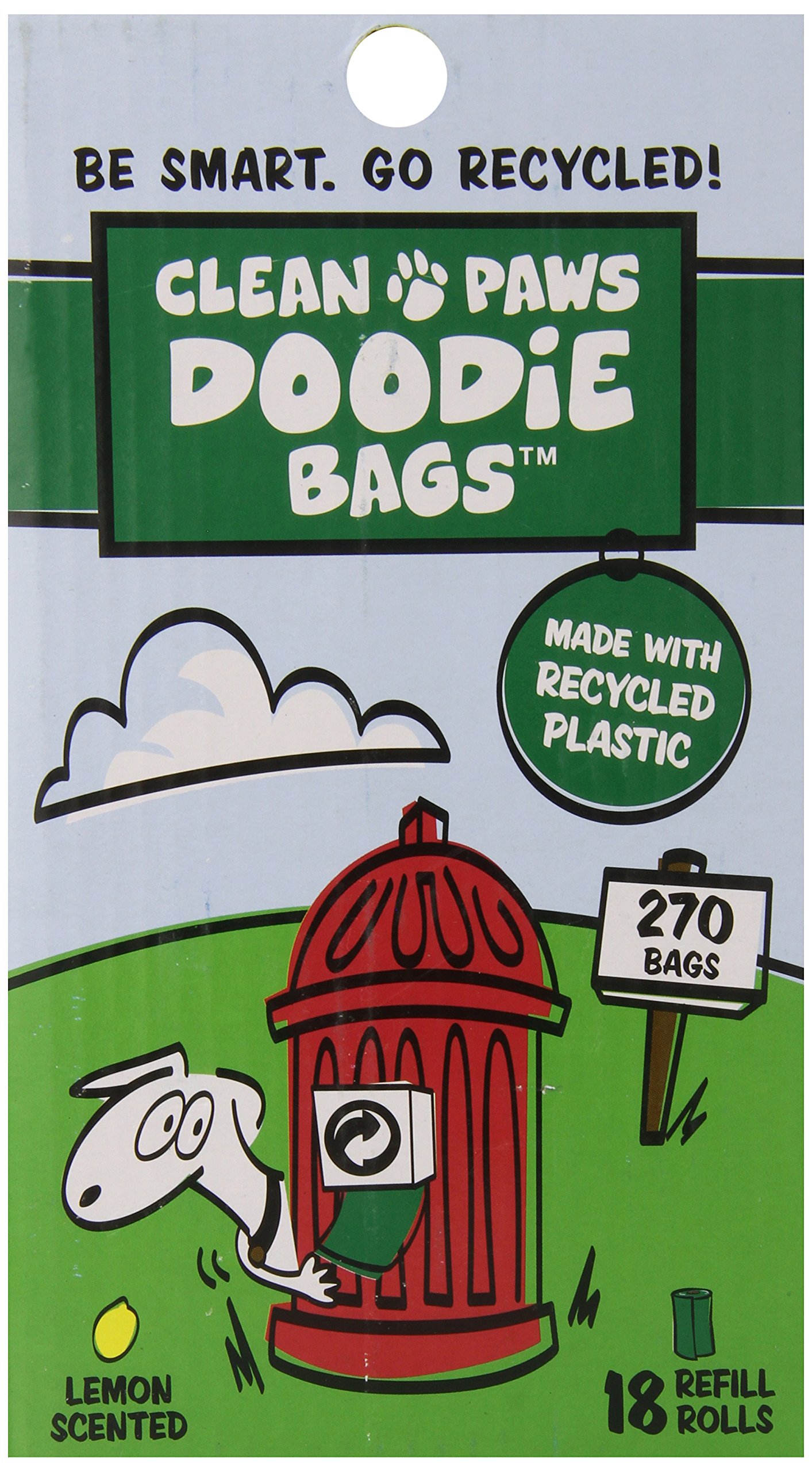 Clean Paws Doodie Bags Clean Paws Recycled Plastic Doodie Bags, Green, Pack of 270