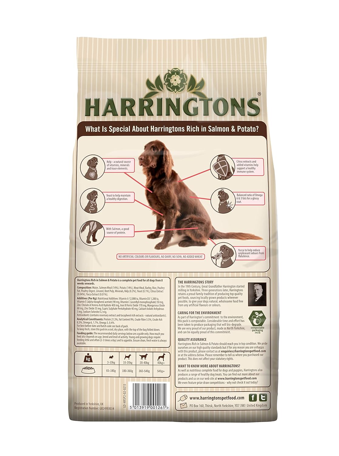 Harrington's Dog Food Complete Rich In Salmon and Potato 12kg eBay