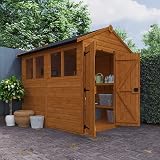 TigerFlex Shiplap Apex Shed 8x6 ft Double Door Red Cedar Garden Wooden view 6