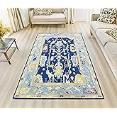 Hand Crafted Wool Rugs - Pastel Ushak Area Carpets Suitable for Living Room, Bedroom, Dining Room - Natural Latex Backing wit