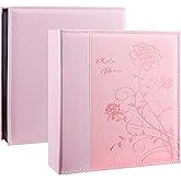Artmag Photo Album 4x6 600 Photos, Extra Large Capacity Leather Cover Wedding Family Photo Albums Holds 600 Horizontal and Vertical 4x6 Photos with Black Pages(Pink)