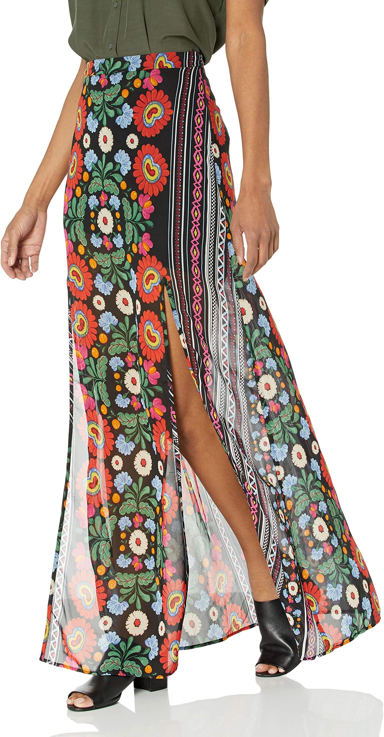 Women's Mick Double Slit Skirt Mexicali