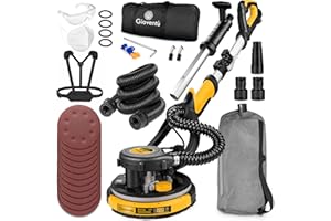 Drywall Sander with Labor-Saving Belt, 780W Power Electric Sander for Drywall, Vacuum Dust Collector, 7 Variable Speed 950-18