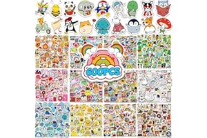 COCUBE+ 600 PCS Water Bottle Stickers, Stickers for Kids, Waterproof Vinyl Stickers Bulk for Laptop Scrapbook Skateboard, Family-Friendly Cute Stickers Pack for Teens Adults Kids Girls