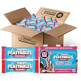 MrBeast Feastables Chocolate Party Starter Pack, 3-Pack Variety | Milk chocolate &amp; crunch bite size candy, Protein chocolate milk drink, Fairtrade cocoa, Anytime energy, Sharable, Ships cold