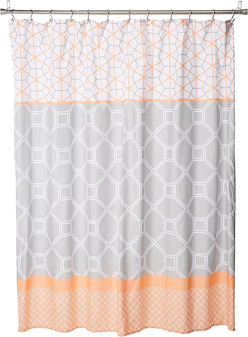 Amazon Com Intelligent Design Clara Shower Curtain Orange 72x72