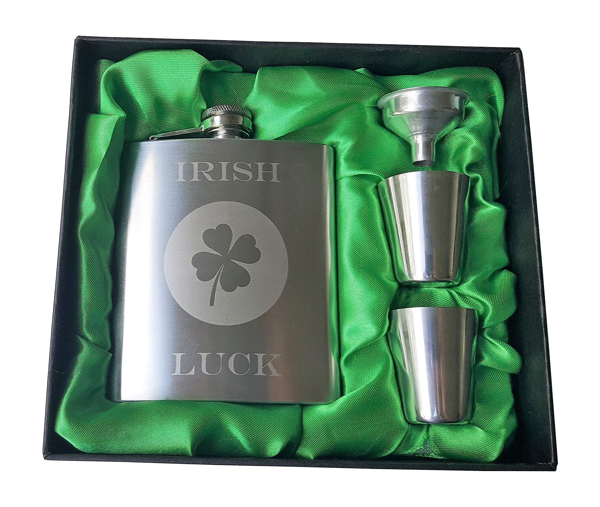 Irish Luck Flask Gift Set