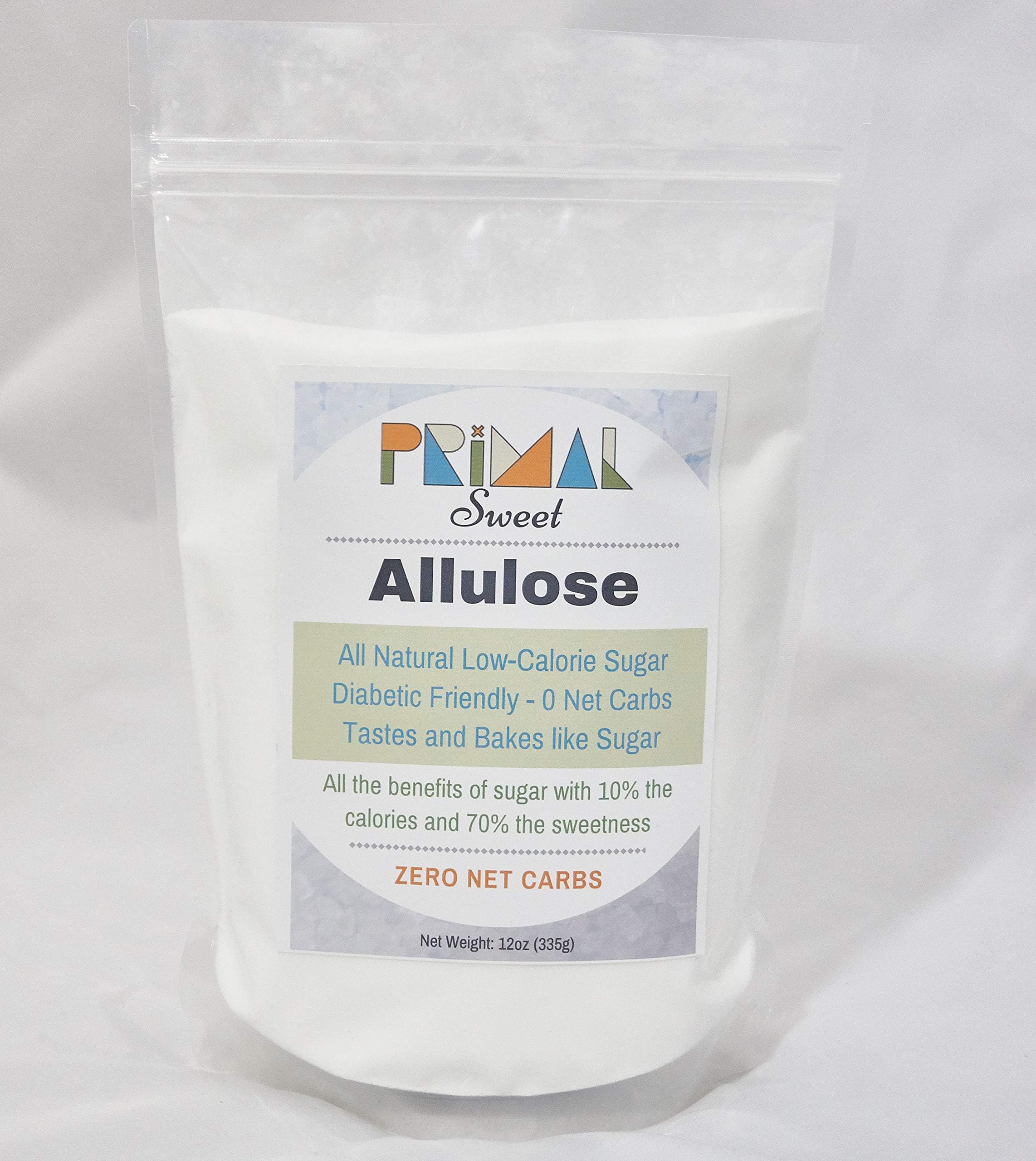 Allulose Keto Sweetener, Sugar Free Low Calorie Sugar Substitute, All Natural Low Glycemic Sugar Replacement, No Sugar Alcohol (Erythritol) -No Aftertaste (Monk Fruit)-for Coffee Baking by Sweet Logic