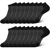 BAMBOO COOL Men's Ankle Athletic Socks Moisture Wicking Low cut Mesh Running Socks Arch Support, 8 Pairs