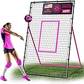 Volleyball Rebounder Net 7x4 ft - Adjustable Volleyball Training Equipment with Angle Customization - Rebounder Bounce Back Net, Portable & Durable Including Travel Bag