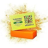 Motor City Organics' Turmeric Lemon Soap Bar for Body & Face - Naturally Brighten & Fight Acne | 5.3 oz | Made with Natural I