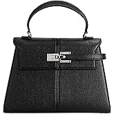 Women's Top-handle Handbags– Vegan Leather Vintage Top Handle Design with Adjustable Strap, Fashion Commuter Crossbody Bag
