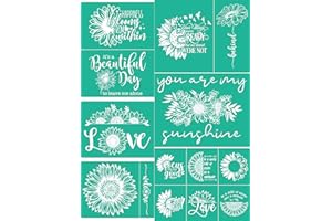 Artstencils Sunflowers Theme Stencils,Self-Adhesive Reusable Mesh Silk Screen Stencil for Painting on Wood, Canvas, Paper, Fabric, Walls, Furniture, Crafts Home Decor