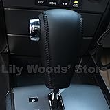 Black Genuine Leather Gear Shift Knob Cover for