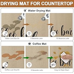 Dish Drying Mats for Kitchen Counter, Waterproof