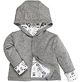 HonestBaby unisex-baby Snap-front Reversible Hoodie 100% Organic Cotton Infant Baby Boys, Girls
