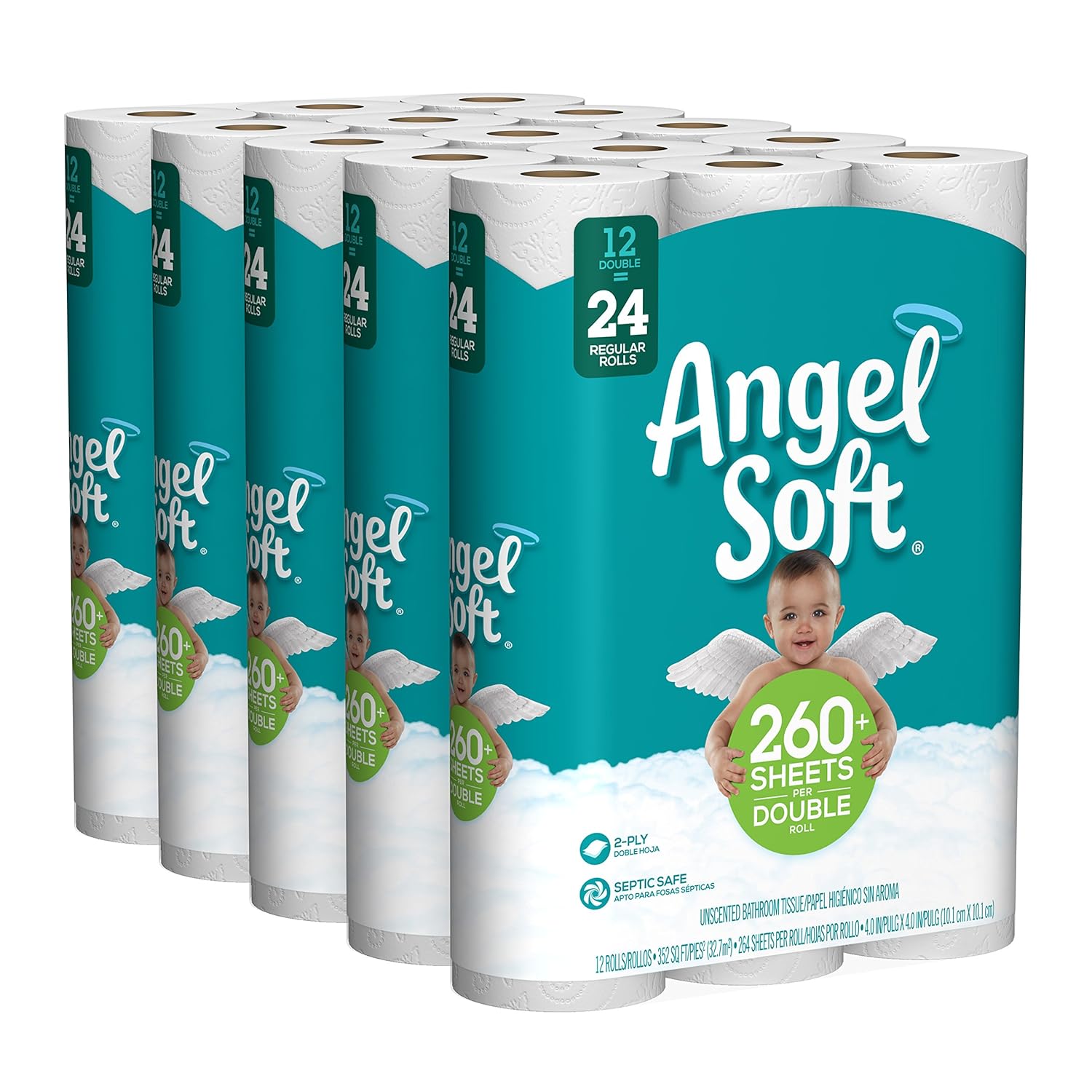 Toilet Paper Angel Soft Toilet Paper Double Roll 60 Double 120 Regular