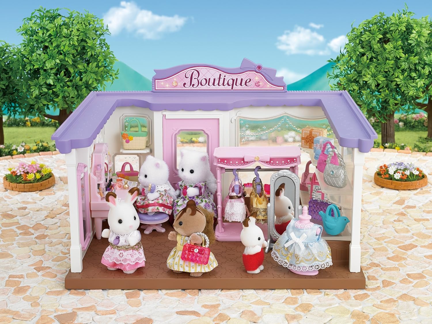 sylvanian families boutique fashion set