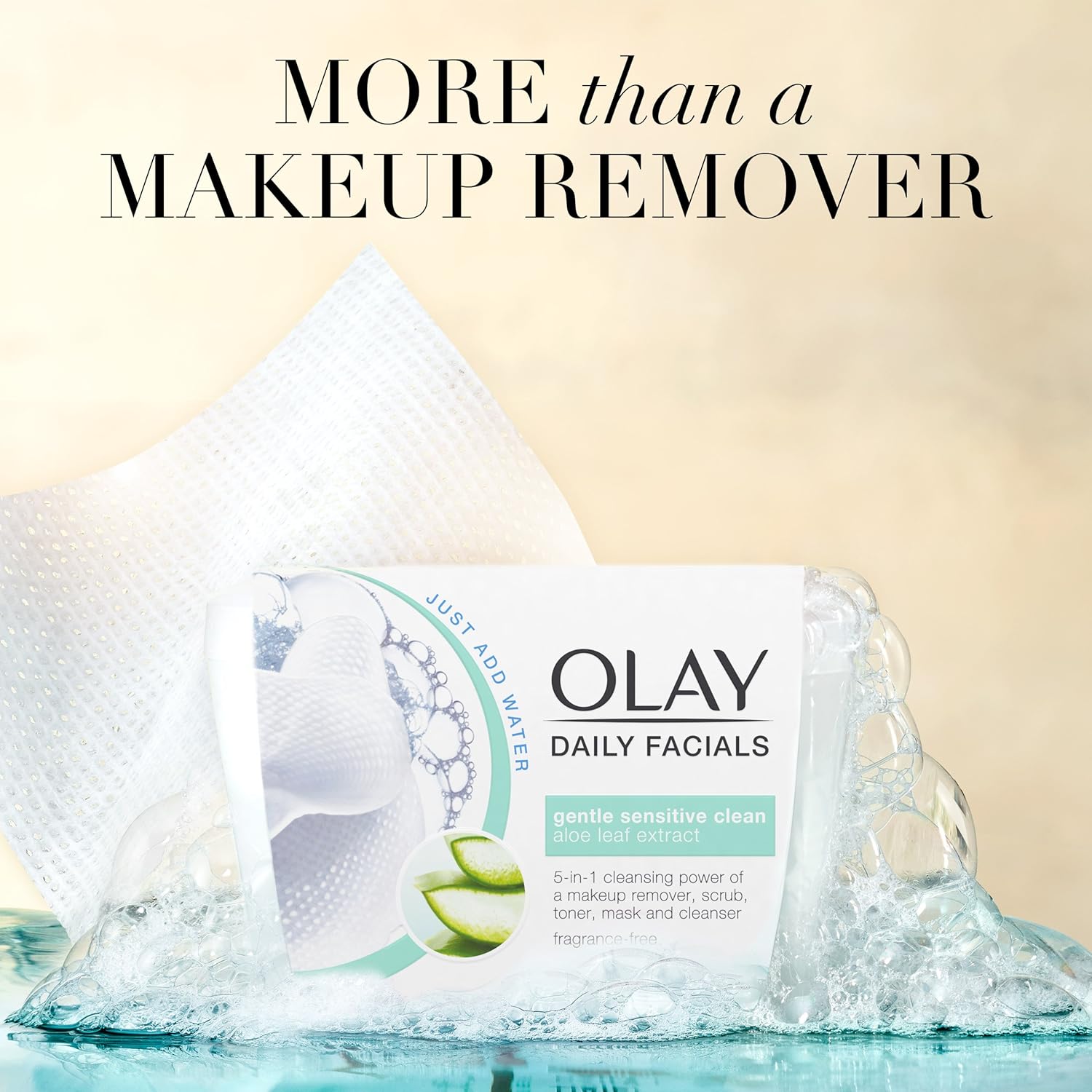 Olay Daily Sensitive Cleansing Cloths Tub with Aloe Extract Makeup Remover, 33 ct: Beauty