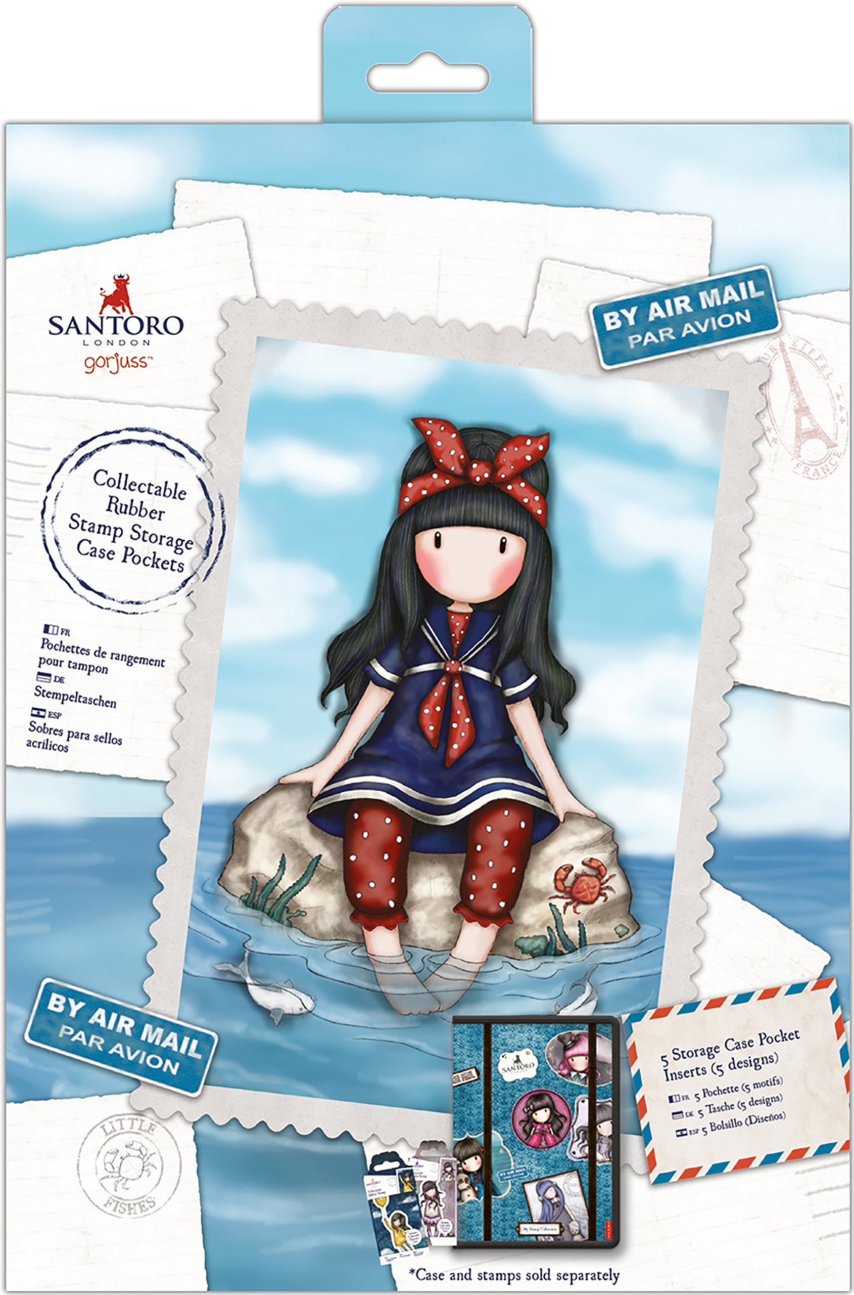Santoro gorjuss Collectable Rubber Stamp Storage Case Pockets-No. 41-60