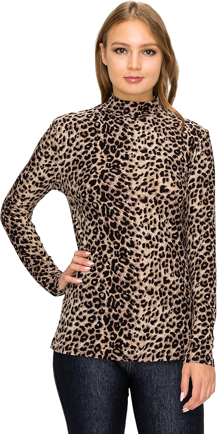 women's long sleeve mock turtleneck
