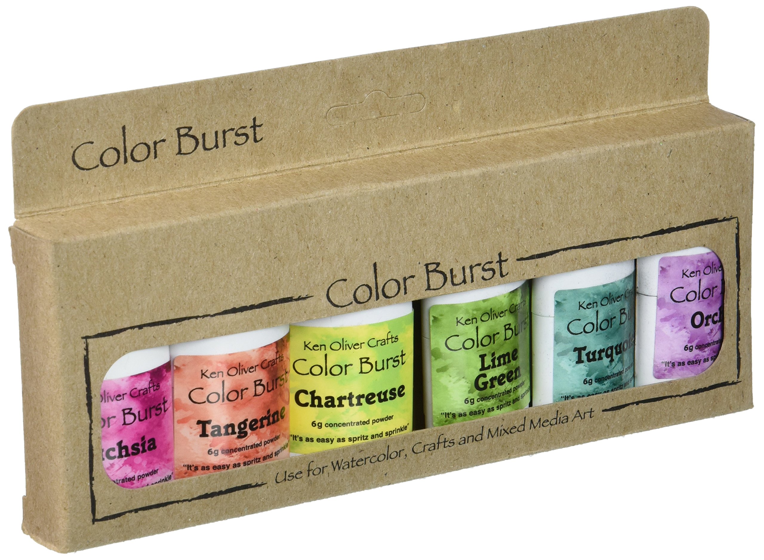 Ken Oliver Colour Burst powder Caribbean Brights, Acrylic, Multicoloured