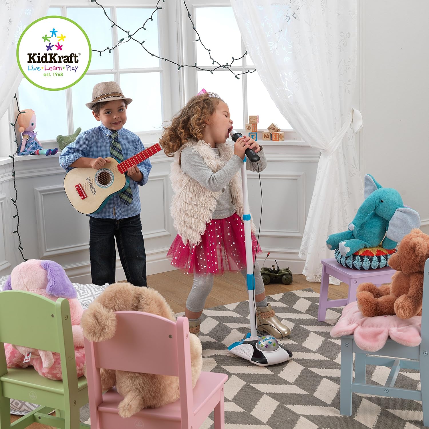 KidKraft 63346 Sing Along Mic & Amp Set Toy,Multi: Toys & Games