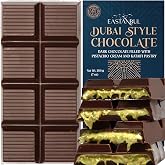 Eastanbul Dubai Chocolate, Dark Dubai Chocolate Bar Pistachio Gift Box, 7oz | Dark Chocolate Filled with Pistachio Cream and Kataifi Pastry, Dubai Style Viral Chocolate Bar with Kunafa, Christmas Gift