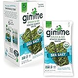 gimMe Grab & Go - Sea Salt - 5 Count - Organic Roasted Seaweed Sheets - Keto Vegan Gluten Free - Great Source of Iodine & Ome