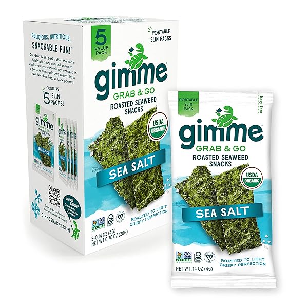 GIMME SEAWEED GRAB & GO ORGANIC PREMIUM ROASTED...