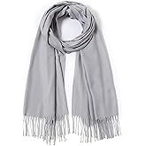 Cindy & Wendy Pashmina Shawls and Wraps Large Scarfs for Women Wedding Party Bridal Long Fashion Solid Shawl Wrap Fringes